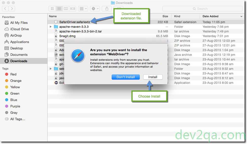 how to download selenium on mac